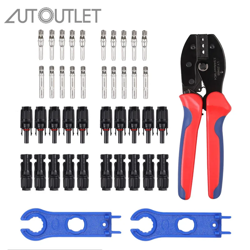 AUTOUTLET солнечные обжимные инструменты для 2,5/4,0/6,0 мм ² солнечная панель PV кабель + 1 пара Солнечный соединитель гаечный ключ набор инструменто...
AUTOUTLET солнечные обжимные инструменты для 2,5/4,0/6,0 мм ² солнечная панель PV кабель + 1 пара Солнечный соединитель гаечный ключ набор инструменто...