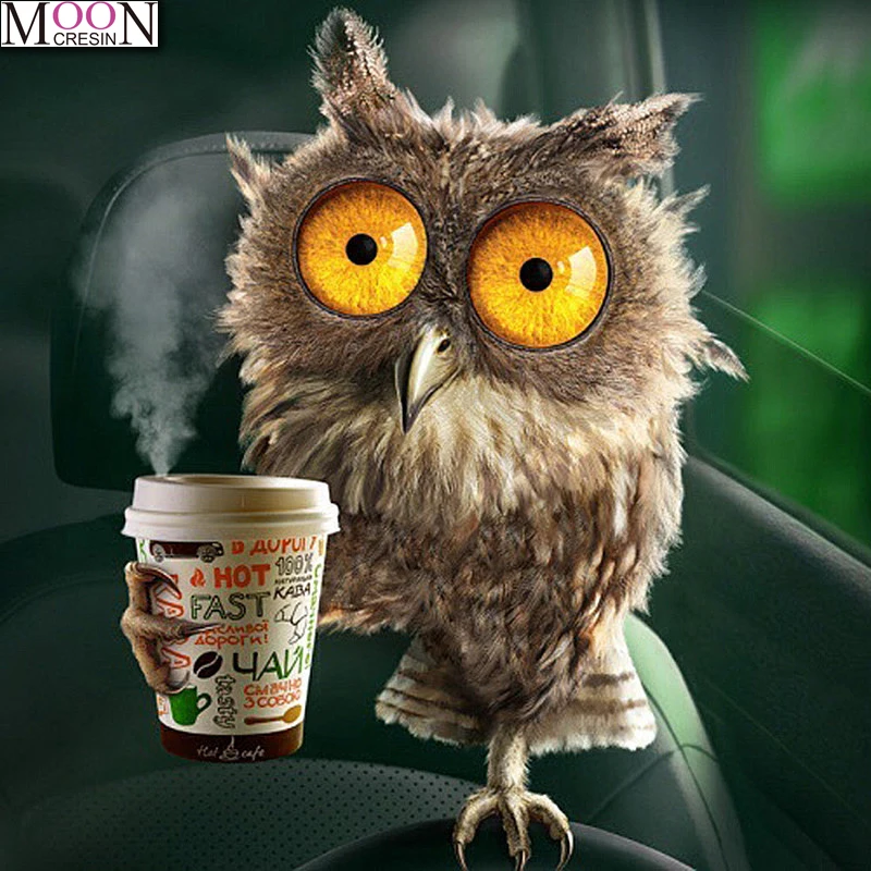 MOONCRESIN 5D DIY Full Embroidery Owl Drinking Coffee 3D Diamond Painting Cross Stitch Square Drill Mosaic Home Decor Needlework
MOONCRESIN 5D DIY Full Embroidery Owl Drinking Coffee 3D Diamond Painting Cross Stitch Square Drill Mosaic Home Decor Needlework
