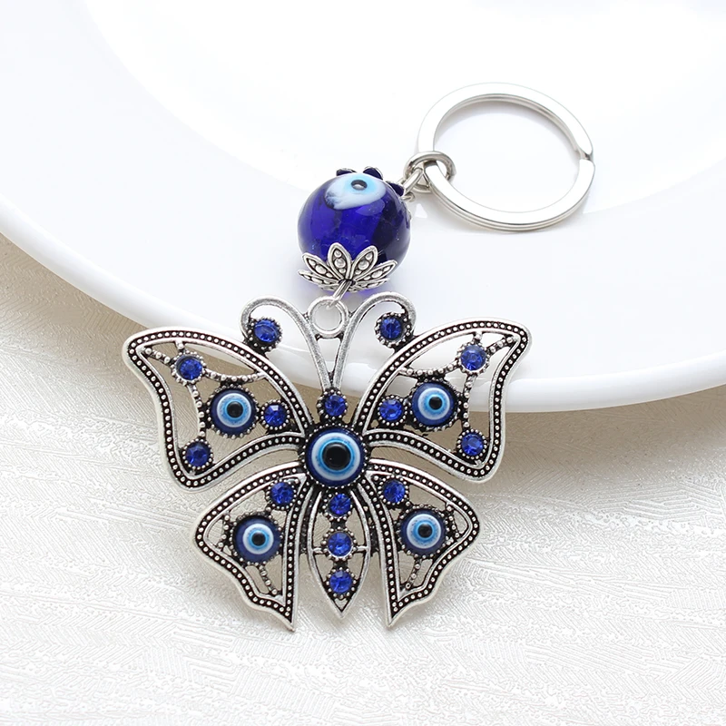 Lucky Butterfly Keychain Evil Eye Beads Tassel keychain Car Key Chain For Men Women Fashion Craft Key Ring
Lucky Butterfly Keychain Evil Eye Beads Tassel keychain Car Key Chain For Men Women Fashion Craft Key Ring