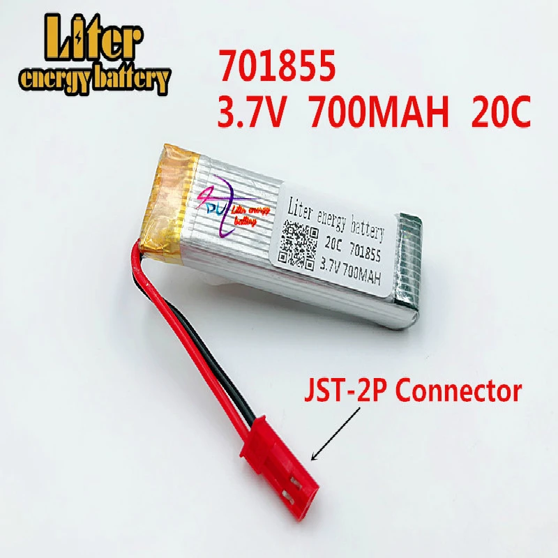 3.7V 700mAh Drone Rechargeable Li-polymer Battery 701855 + Charger Set For RC UDI RC u817 u817a u817c u818a Syma s032
3.7V 700mAh Drone Rechargeable Li-polymer Battery 701855 + Charger Set For RC UDI RC u817 u817a u817c u818a Syma s032