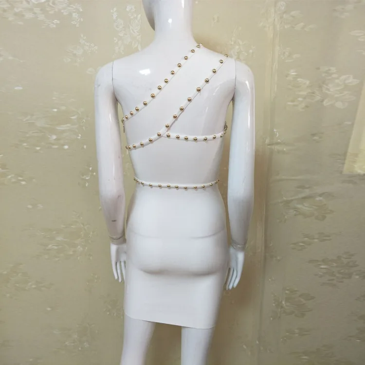 White Bandage Dress Sexy Celebrity Evening Party One-Shoulder Slash Neck Mini Bodycon Dresses Wholesale
White Bandage Dress Sexy Celebrity Evening Party One-Shoulder Slash Neck Mini Bodycon Dresses Wholesale