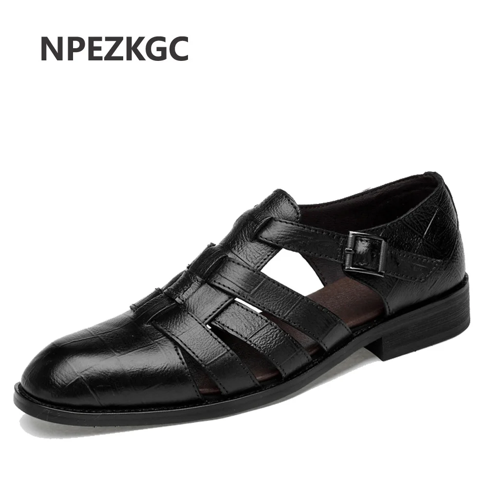 Кожаные сандалии NPEZKGC для мужчин, Новинка лета 2019, мужские классические официальные туфли, противоскользящие сандалии с вырезами, Мужская о...
Кожаные сандалии NPEZKGC для мужчин, Новинка лета 2019, мужские классические официальные туфли, противоскользящие сандалии с вырезами, Мужская о...