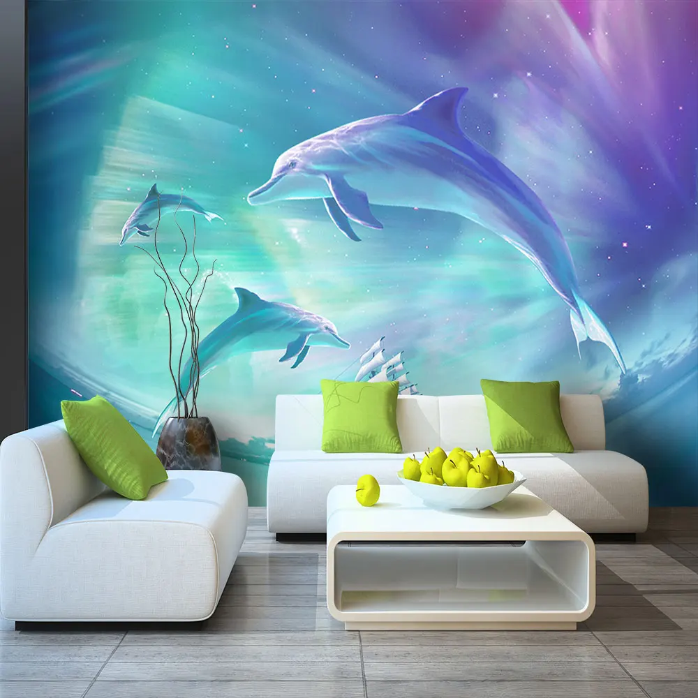 Custom 3D wallpaper new modern abstract ocean dolphin background wall decoration - high-grade waterproof material
Custom 3D wallpaper new modern abstract ocean dolphin background wall decoration - high-grade waterproof material