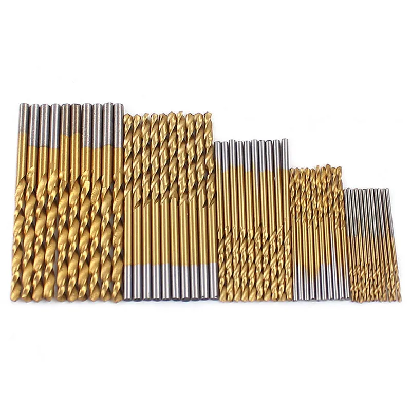 5sets 10pcs/set 1/1.5/2/2.5/3mm Hss High Speed Steel Drill Bit Set Tools Titanium Coated Woodworking Hole Punching Metal Drill
5sets 10pcs/set 1/1.5/2/2.5/3mm Hss High Speed Steel Drill Bit Set Tools Titanium Coated Woodworking Hole Punching Metal Drill