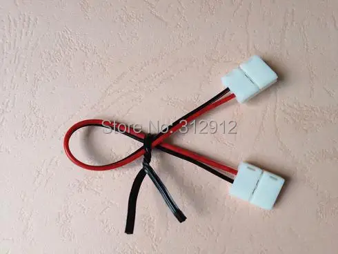strip conector with 15cm long wire,10mm for 5050 SMD led single color strip;no need soldering
strip conector with 15cm long wire,10mm for 5050 SMD led single color strip;no need soldering