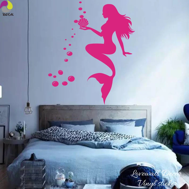 Cartoon Mermaid Wall Sticker Baby Nursery Cute Nymph sexy Girl Ocean Fish Bubbles Wall Decal Bathroom Kitchen Vinyl Home Decor
Cartoon Mermaid Wall Sticker Baby Nursery Cute Nymph sexy Girl Ocean Fish Bubbles Wall Decal Bathroom Kitchen Vinyl Home Decor