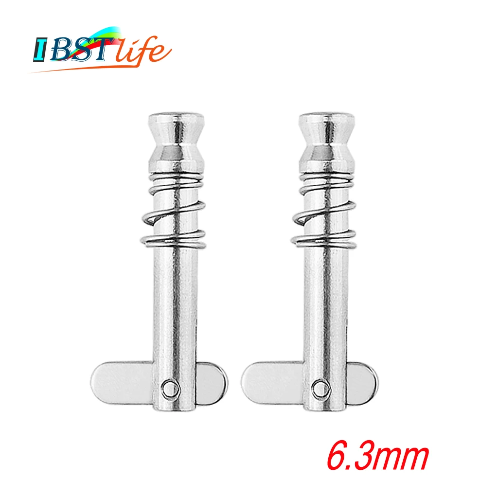 2PCS 6.3*42mm 1/4 inch Quick Release Pin for Boat Bimini Top Deck Hinge Marine Stainless Steel 316
2PCS 6.3*42mm 1/4 inch Quick Release Pin for Boat Bimini Top Deck Hinge Marine Stainless Steel 316