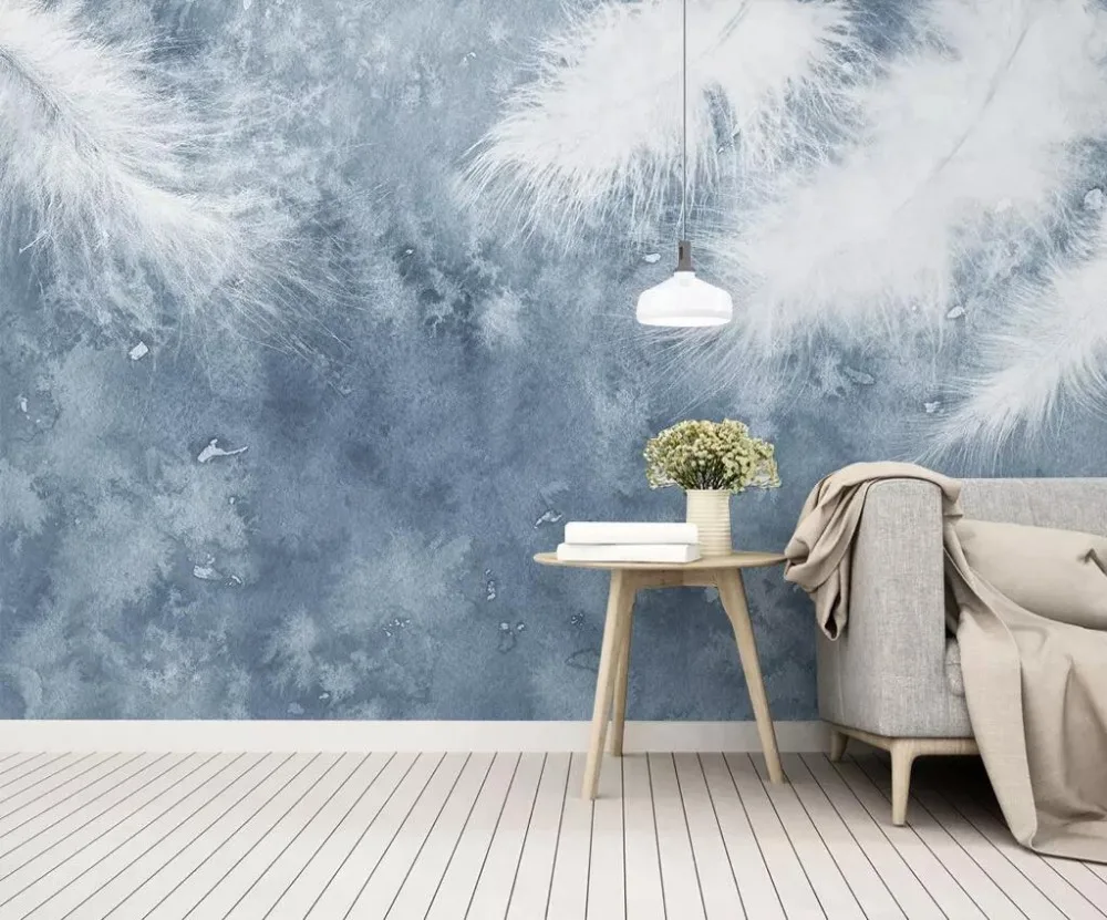 Custom 3d wallpaper mural hand-painted simple feather living room bedroom wall - high-grade waterproof material
Custom 3d wallpaper mural hand-painted simple feather living room bedroom wall - high-grade waterproof material