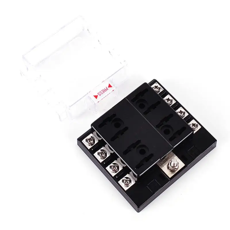 8-Way Blade Block Fuse Box Holder With Fuse Protection Cover For Automotive Marine Vehicle Parts Accessories
8-Way Blade Block Fuse Box Holder With Fuse Protection Cover For Automotive Marine Vehicle Parts Accessories