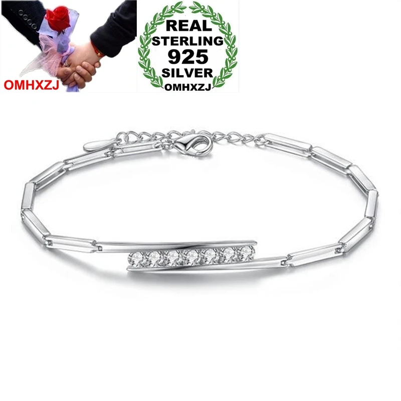 OMHXZJ Wholesale Geometry Fashion Woman Couple Party Gift Gorgeous White Purple Zircon 925 Sterling Silver Bracelet Bangle SZ99
OMHXZJ Wholesale Geometry Fashion Woman Couple Party Gift Gorgeous White Purple Zircon 925 Sterling Silver Bracelet Bangle SZ99