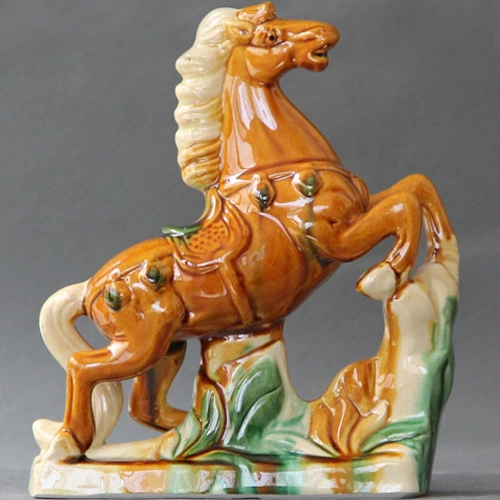 Pure Handmade, Ceramics Tang Tri-color, step by step Gaosheng horses Decorations, Exquisite Crafts Decorations
Pure Handmade, Ceramics Tang Tri-color, step by step Gaosheng horses Decorations, Exquisite Crafts Decorations