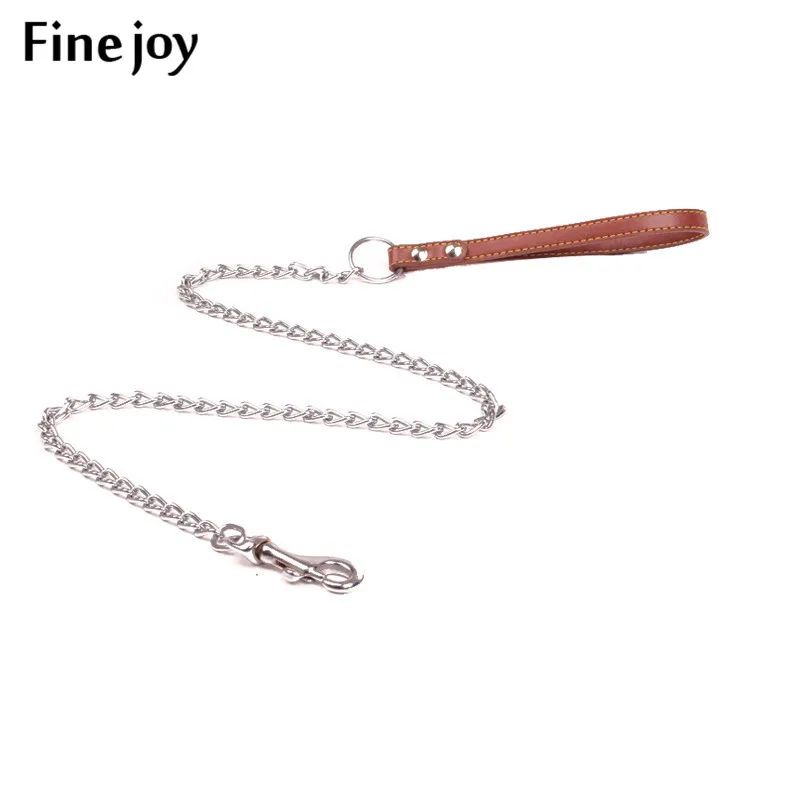 Fine joy Dog Chain Leash Handle Leads PU Leather Iron Chain dog leash Anti-Bite Metal Dog Chain Lead For small Medium Large dogs
Fine joy Dog Chain Leash Handle Leads PU Leather Iron Chain dog leash Anti-Bite Metal Dog Chain Lead For small Medium Large dogs