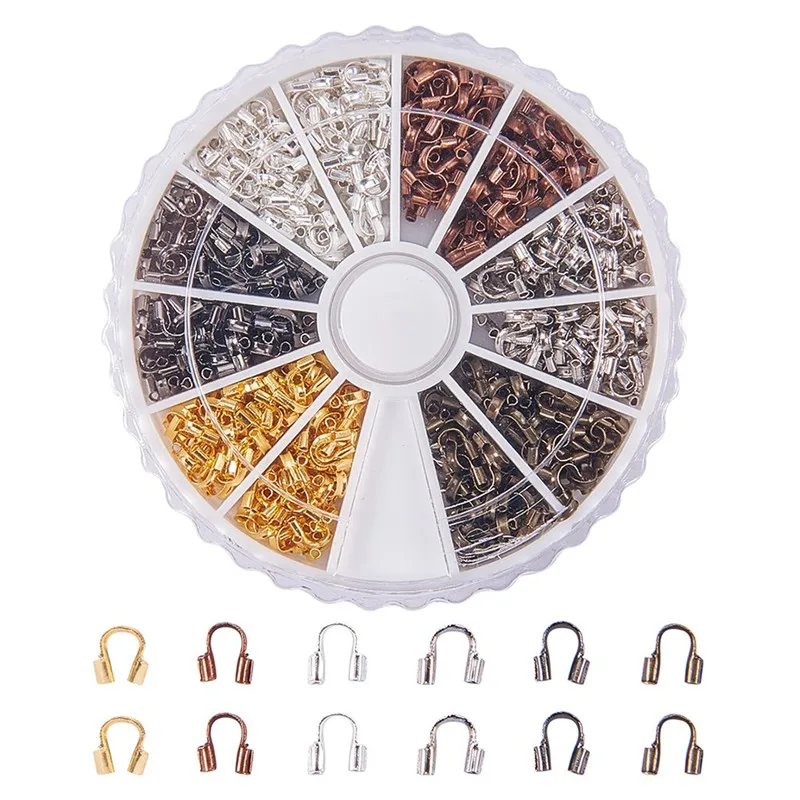 PandaHall 540 Pcs/Box 5x4x1mm 6 Colors Brass Wire Guardian Wire Protector Terminators for Jewelry Making
PandaHall 540 Pcs/Box 5x4x1mm 6 Colors Brass Wire Guardian Wire Protector Terminators for Jewelry Making