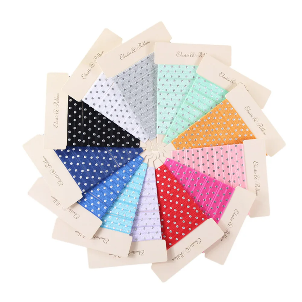 Printed Fold Over Elastic 100yards/lot - 15mm Polka Dot Silver Foil Print Fold Over Elastics Hair Tie Headband
Printed Fold Over Elastic 100yards/lot - 15mm Polka Dot Silver Foil Print Fold Over Elastics Hair Tie Headband