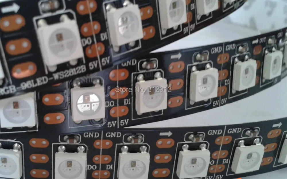 5m DC5V WS2812B led pixel srip, не водонепроницаемый, 96 шт. WS2812B/M с 96 пикселями; Черная печатная плата, только 4 контакта
5m DC5V WS2812B led pixel srip, не водонепроницаемый, 96 шт. WS2812B/M с 96 пикселями; Черная печатная плата, только 4 контакта