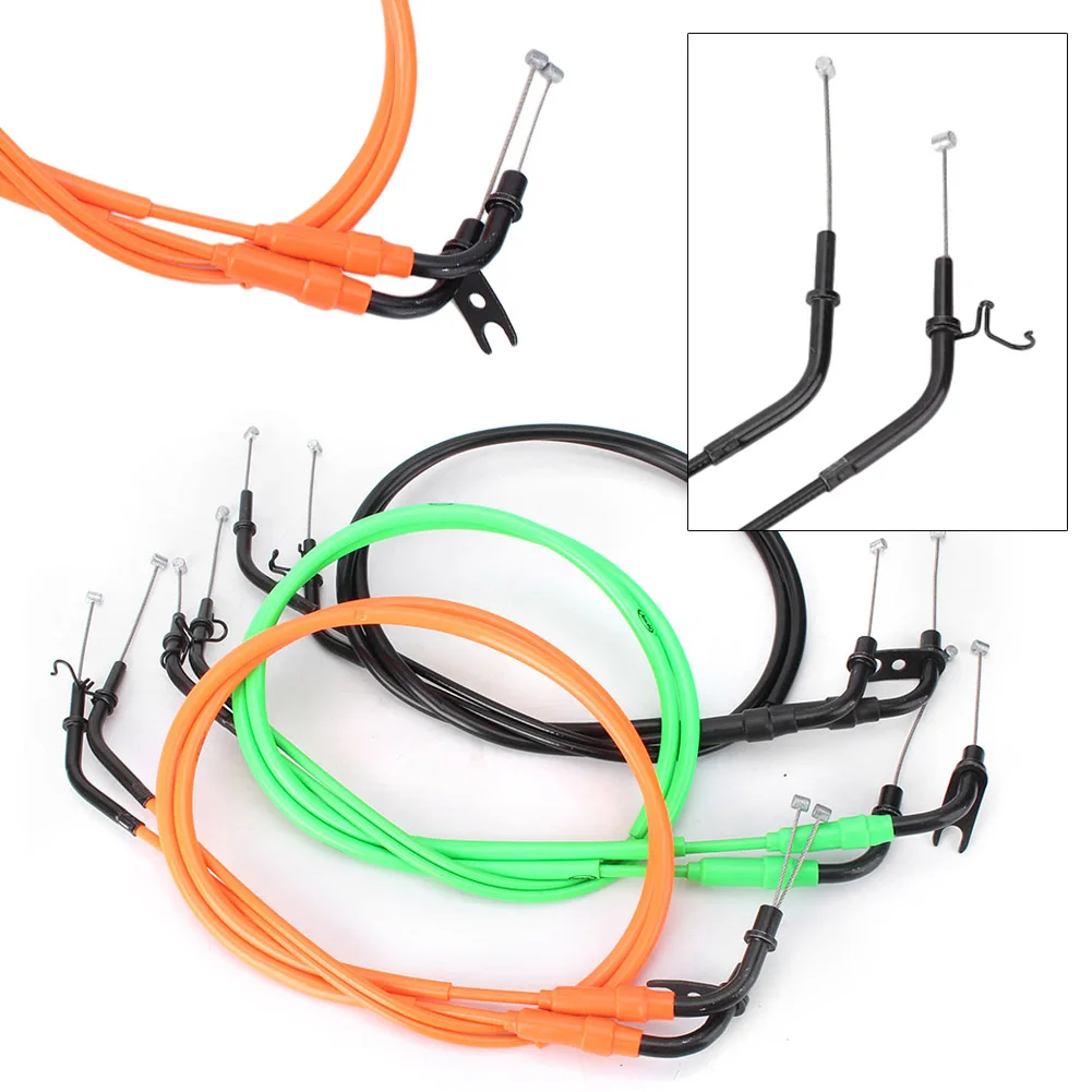 

For Kawasaki Z1000 2011 2012 2013 2Pcs Motorbike Throttle Cables Accelerator Lines Steel Wires