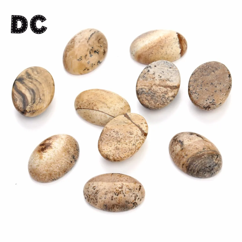 10pcs Natural Stone Oval Flatback Cabochon 13x18/18x25mm Picture Stone Spacers For DIY Jewelry Making Bracelet Accessories
10pcs Natural Stone Oval Flatback Cabochon 13x18/18x25mm Picture Stone Spacers For DIY Jewelry Making Bracelet Accessories