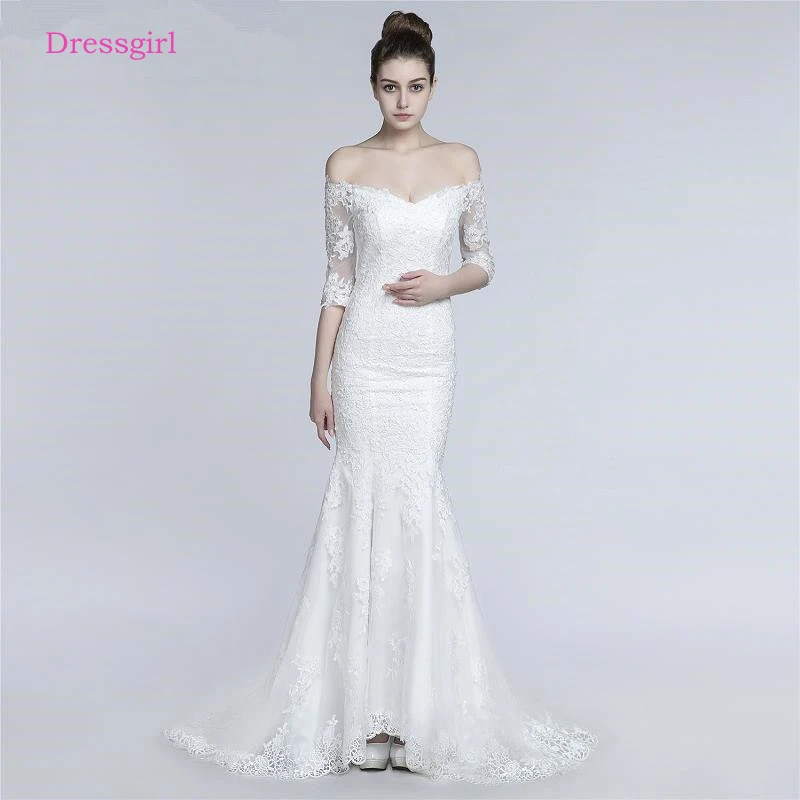 Lace Vestido De Noiva Wedding Dresses Mermaid V-neck Half Sleeves Appliques Boho Cheap Wedding Gown Bridal Dresses
Lace Vestido De Noiva Wedding Dresses Mermaid V-neck Half Sleeves Appliques Boho Cheap Wedding Gown Bridal Dresses