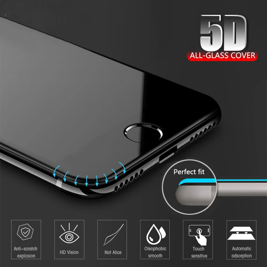 5D Screen Protector Glass For Samsung Galaxy J4 Plus Full Cover Anti-Explosion Tempered Prime Film SM-J415F | Мобильные телефоны и