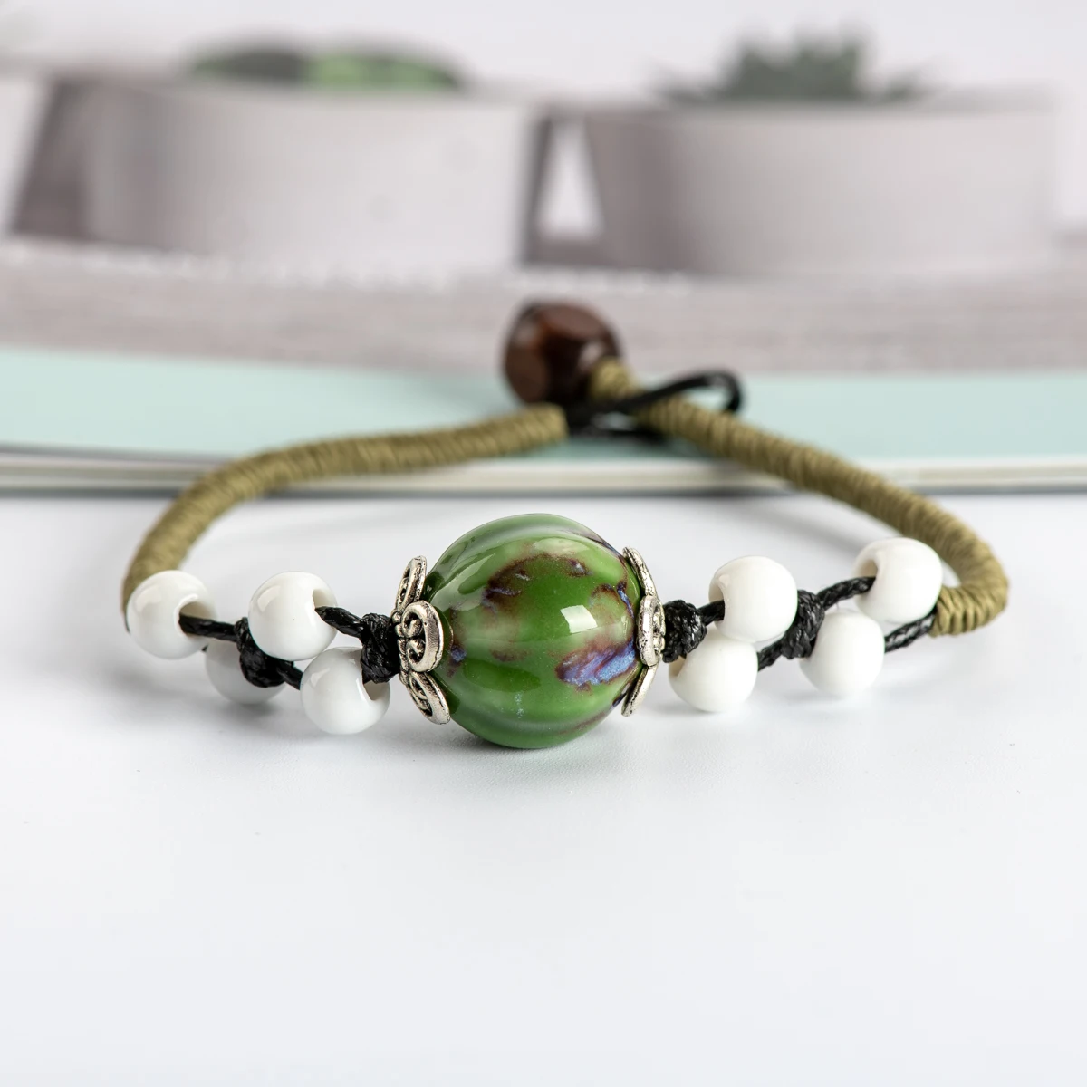 Porcelain Rope Bracelets Handmade Charm Ethnic ceramics Jewelry for ladies wholesale #HY171 | Украшения и аксессуары