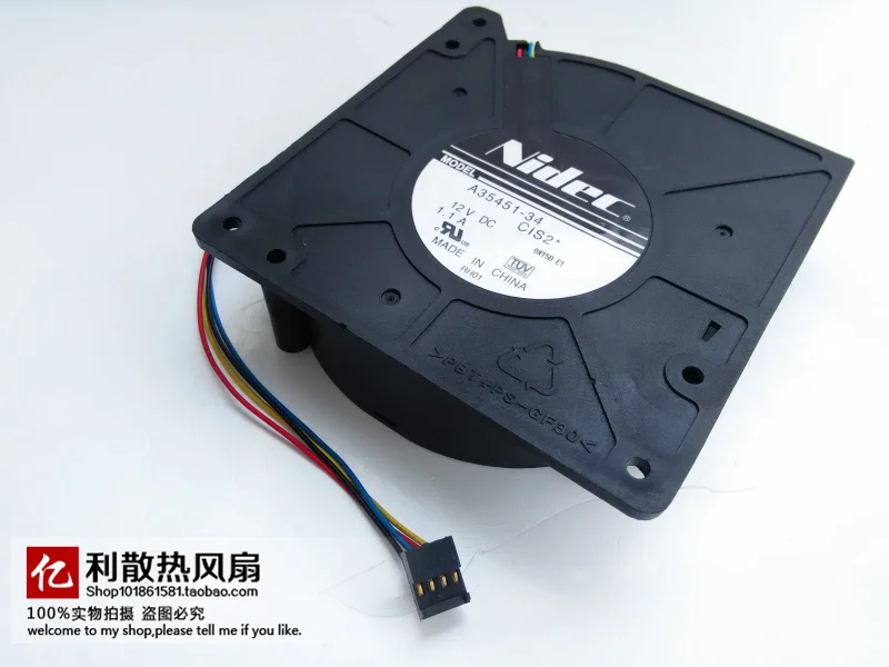 Original NIDEC 12032 12V 1.1A GAMMA32 A35451-34 120 * 120 * 32mm Switch Cooling Fan Drum Machine
Original NIDEC 12032 12V 1.1A GAMMA32 A35451-34 120 * 120 * 32mm Switch Cooling Fan Drum Machine