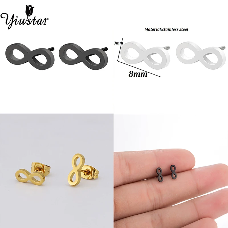 Yiustar Hollow New Trendy Stainless Steel Earrings For Women Men Luxury Colorful Cute 8 Shape infinity Stud Earrings pendientes
Yiustar Hollow New Trendy Stainless Steel Earrings For Women Men Luxury Colorful Cute 8 Shape infinity Stud Earrings pendientes