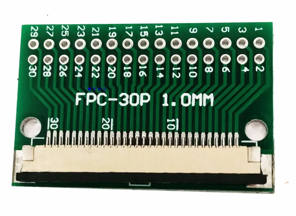 Бесплатная доставка 10 шт. FFC FPC 30PIN плата передачи с разъемом Для DIP 2 54 адаптера 1 мм