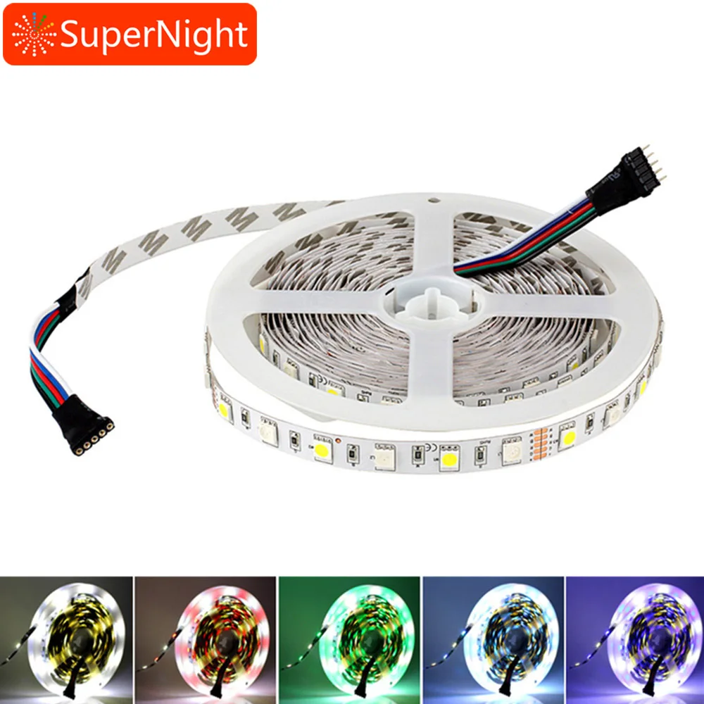 RGBW Светодиодная лента Сказочный светильник 5 М 5050 SMD 60 светодиодов/м DC 12 В