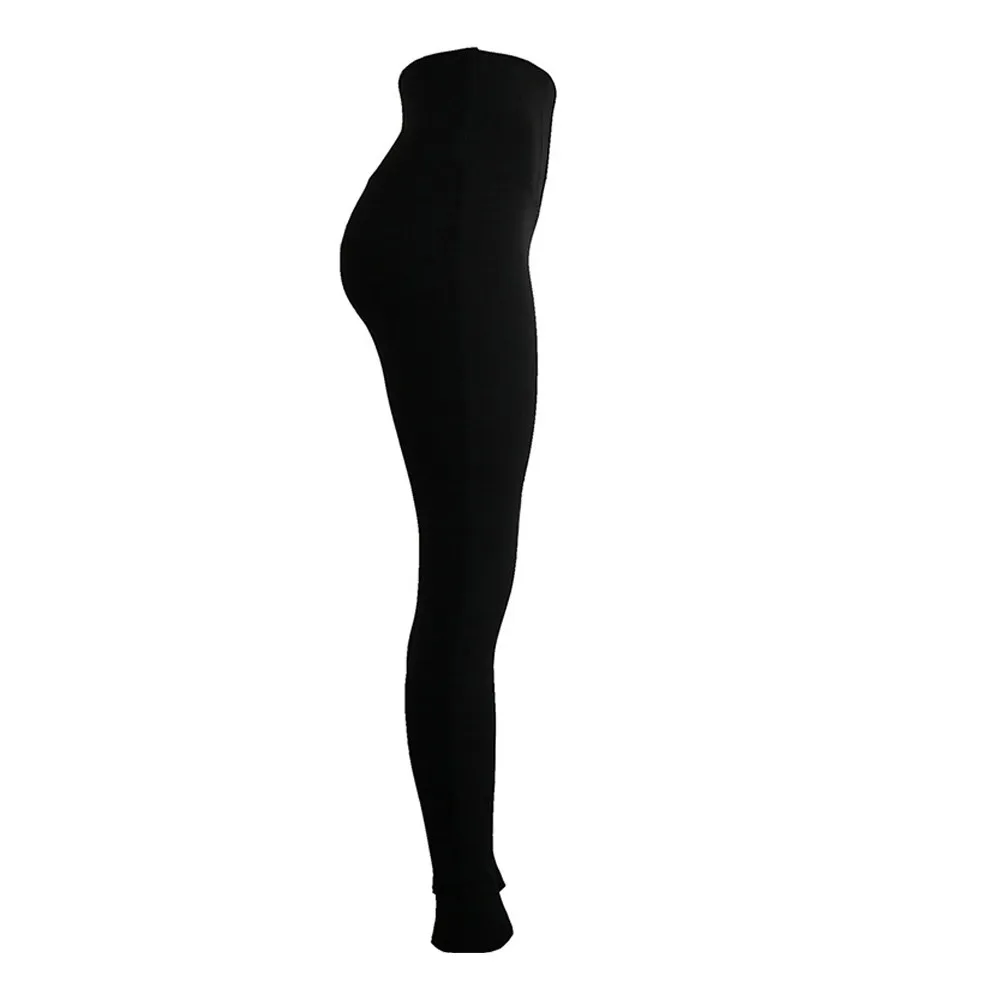 Womens High Waist Leggings Solid Color Slim Pencil Pants Push Up Trousers workout leggins legging femme #SW | Женская одежда
