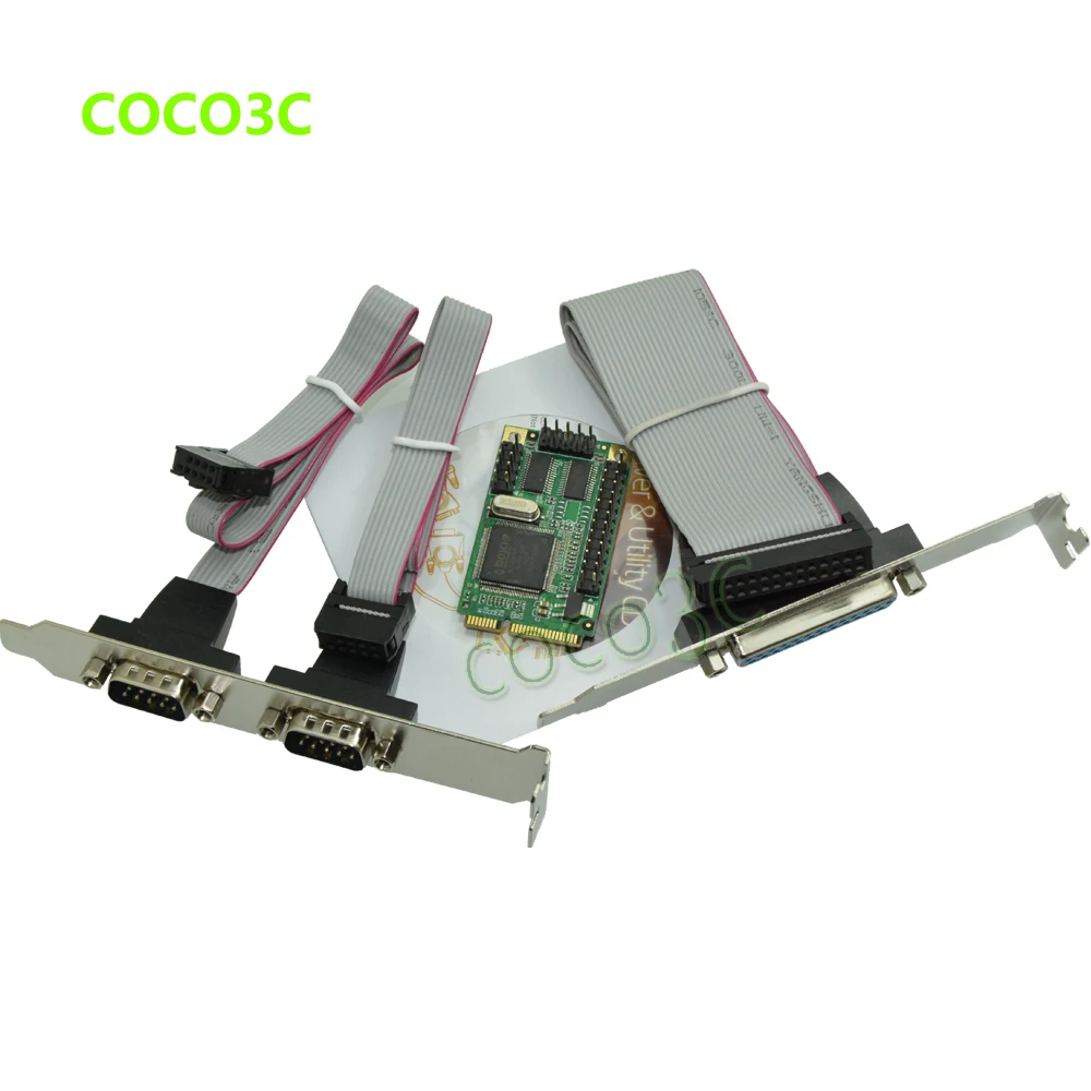 Combo 2S1P IEEE 1284 mini PCIe Controller card for mini ITX PCI-e to RS232 com port + printer LPT port adapter
Combo 2S1P IEEE 1284 mini PCIe Controller card for mini ITX PCI-e to RS232 com port + printer LPT port adapter