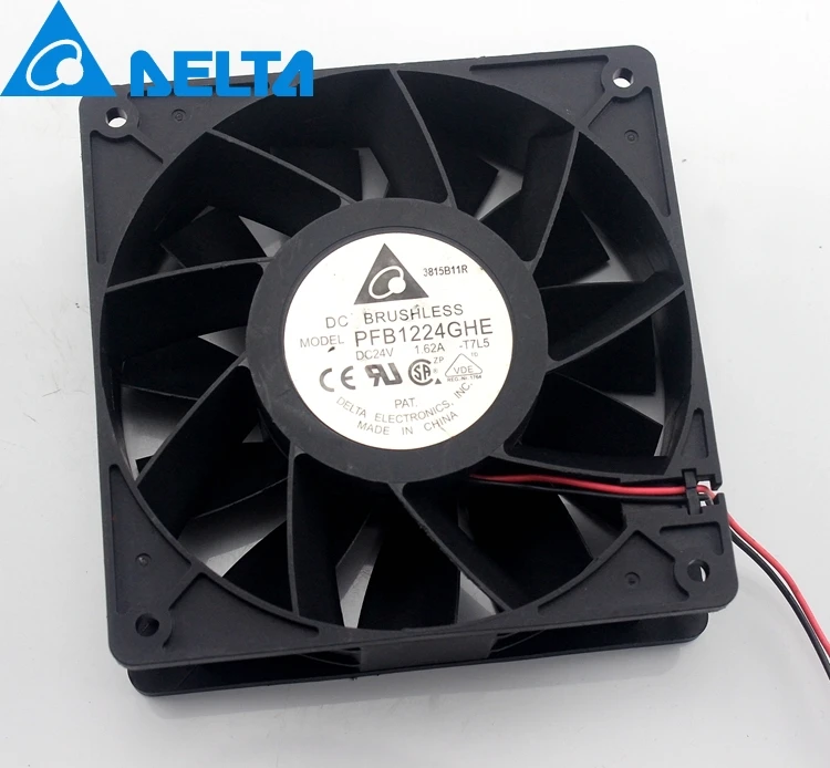 2pcs PFB1224GHE 12038 120mm 120*120*38mm 24V 1.62A 4800PRM 217.79CFM frequency converter cooling fan
2pcs PFB1224GHE 12038 120mm 120*120*38mm 24V 1.62A 4800PRM 217.79CFM frequency converter cooling fan