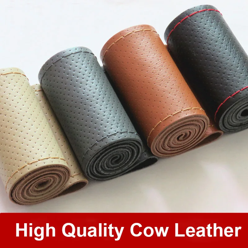 Car-styling Car steering wheel cover Diameter 38cm Non-slip handlebar braid Genuine Leather Steering-Wheel Cover Car styling
Car-styling Car steering wheel cover Diameter 38cm Non-slip handlebar braid Genuine Leather Steering-Wheel Cover Car styling