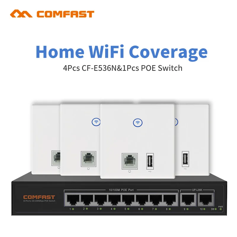 DHL бесплатная доставка домашний отель Wifi покрытие 4 шт. RJ45 WAN/LAN usb настенный AP + 1 8