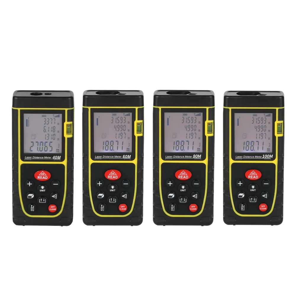 yellow high end high accurate 40M 60M 80M 100M distance measure laser digital laser distance meter with convenient hand rope
yellow high end high accurate 40M 60M 80M 100M distance measure laser digital laser distance meter with convenient hand rope