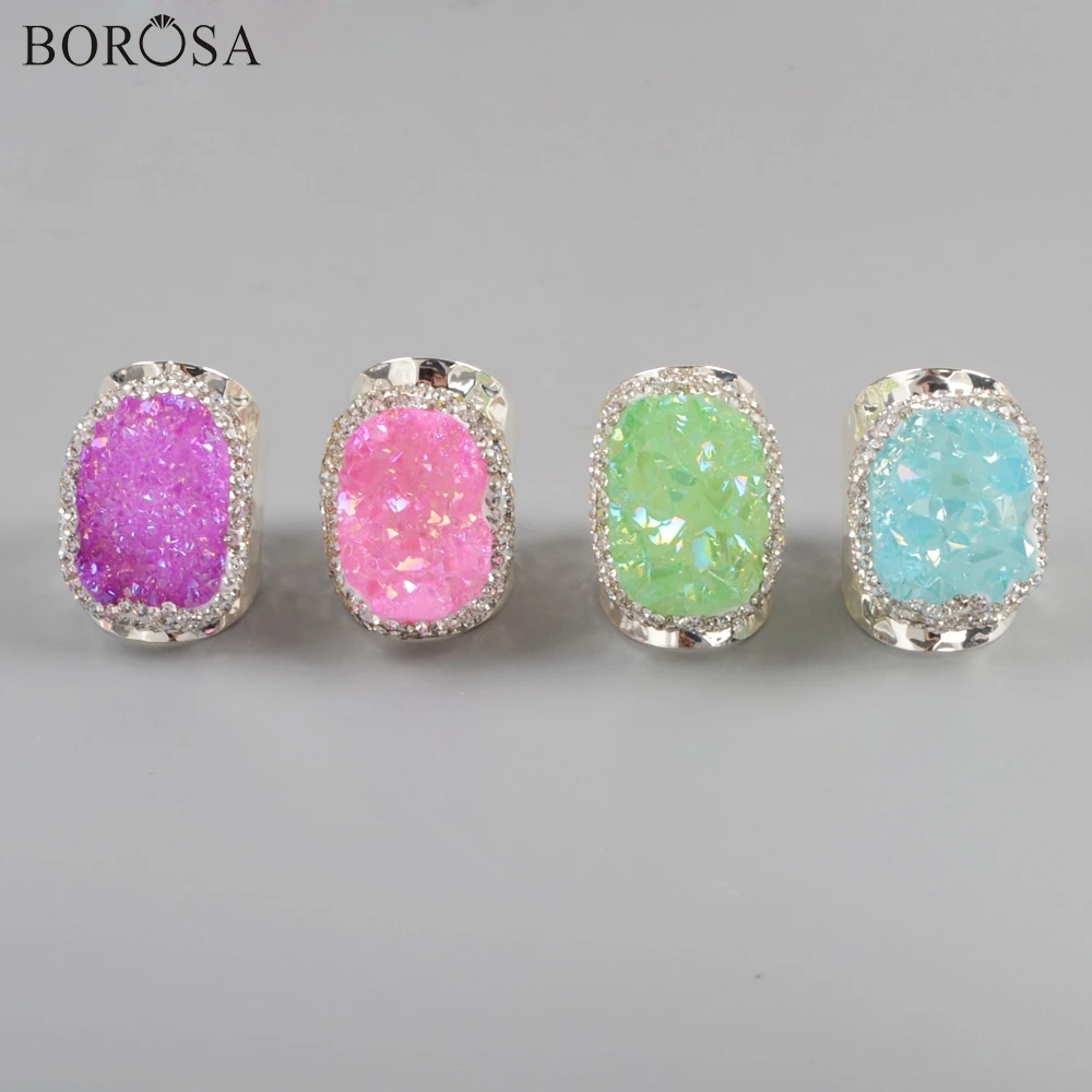 BOROSA 5 шт Новые Посеребренные стразы, проложенный кулон Agates Druzy, кольцо радужного цвета AB гальванизированные друзы женские кольца, бижутерия ...
BOROSA 5 шт Новые Посеребренные стразы, проложенный кулон Agates Druzy, кольцо радужного цвета AB гальванизированные друзы женские кольца, бижутерия ...