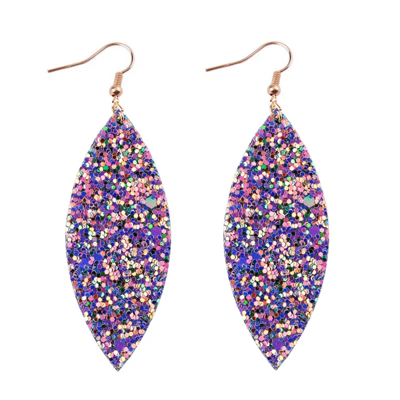 2019 New Spring Marquise Glitter leaf Leather Earrings for Women Fashion Sequins Looking Various MultiColors Jewelry Long
2019 New Spring Marquise Glitter leaf Leather Earrings for Women Fashion Sequins Looking Various MultiColors Jewelry Long