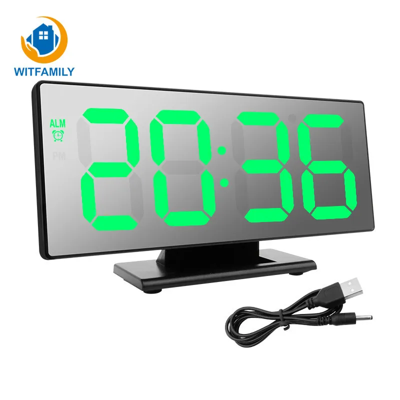 LED Alarm Clock Large Despertador Decoration USB Mirror Digital Night Lights Watch Table Electronic Snooze Desktop Display
LED Alarm Clock Large Despertador Decoration USB Mirror Digital Night Lights Watch Table Electronic Snooze Desktop Display