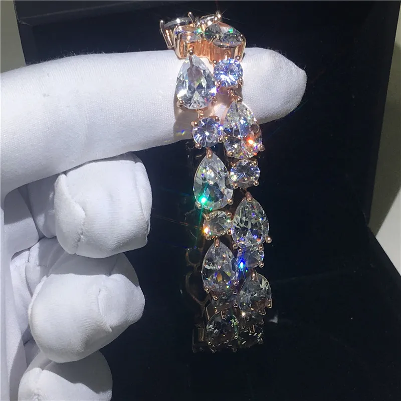 Mona Lisa bracelet Water Drop 5A cubic zirconia Rose Gold Filled Engagement wedding bracelets for women wedding accessaries
Mona Lisa bracelet Water Drop 5A cubic zirconia Rose Gold Filled Engagement wedding bracelets for women wedding accessaries