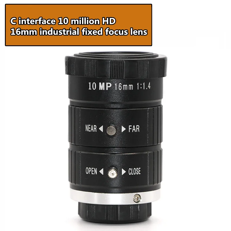 Объектив промышленной камеры с интерфейсом C 1000 10MP HD 16 мм Ручная фиксированная