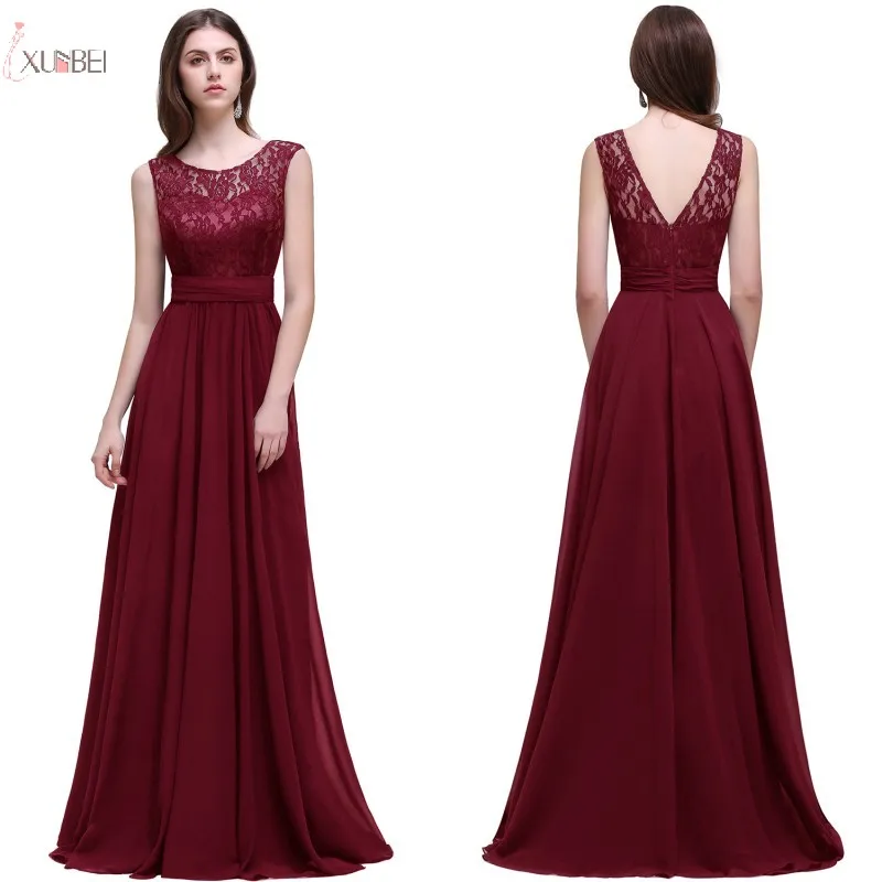 2019 Burgundy Chiffon Long Evening Dress Scoop Neck Sleeveless Evening Gown robe de soiree
2019 Burgundy Chiffon Long Evening Dress Scoop Neck Sleeveless Evening Gown robe de soiree