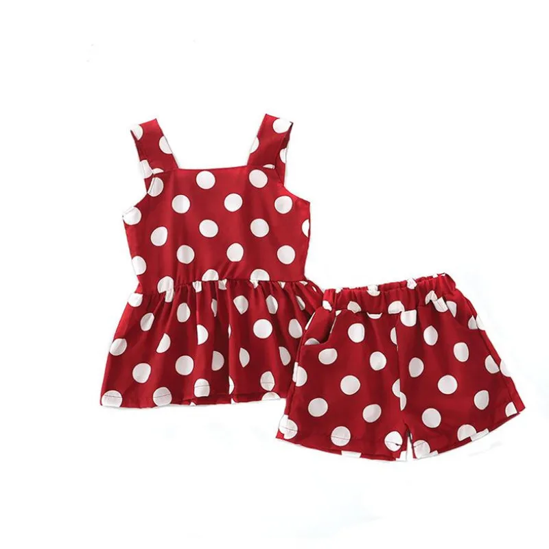 Baby Girls Clothing Set 2019 Summer Toddler Girls Clothes Dot Chiffon Sleeveless Vest+Shorts 2pc Casual Korean Kids Outfits 2-7T
Baby Girls Clothing Set 2019 Summer Toddler Girls Clothes Dot Chiffon Sleeveless Vest+Shorts 2pc Casual Korean Kids Outfits 2-7T