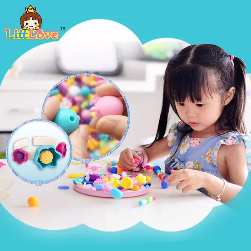 LittLove 200 шт. DIY Pop Beads ювелирные изделия модные игрушки детские развивающие блоки