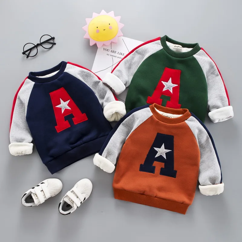 Winter Baby Girls T Shirt Plus Fleece Warm Thicken Children T Shirt For Girl Letter A Star Printed Kids Baby Clothes 1-4 Years
Winter Baby Girls T Shirt Plus Fleece Warm Thicken Children T Shirt For Girl Letter A Star Printed Kids Baby Clothes 1-4 Years