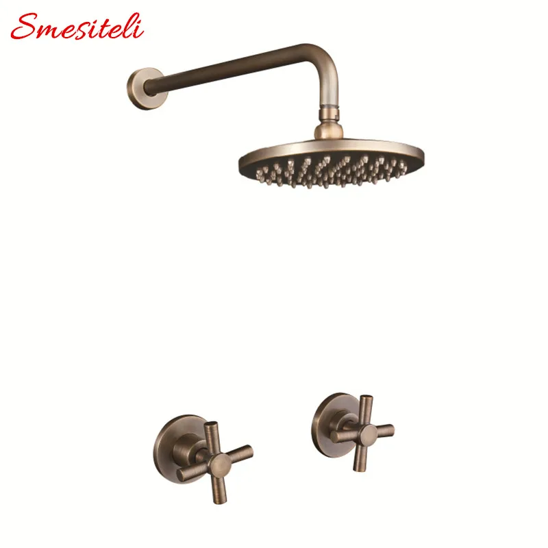 Antique 100% Brass Vintage Old 8 Inch Round Rainfall Shower Head + 400mm Wall Arm Set With Mixer Taps Concealed Bathroom Set
Antique 100% Brass Vintage Old 8 Inch Round Rainfall Shower Head + 400mm Wall Arm Set With Mixer Taps Concealed Bathroom Set