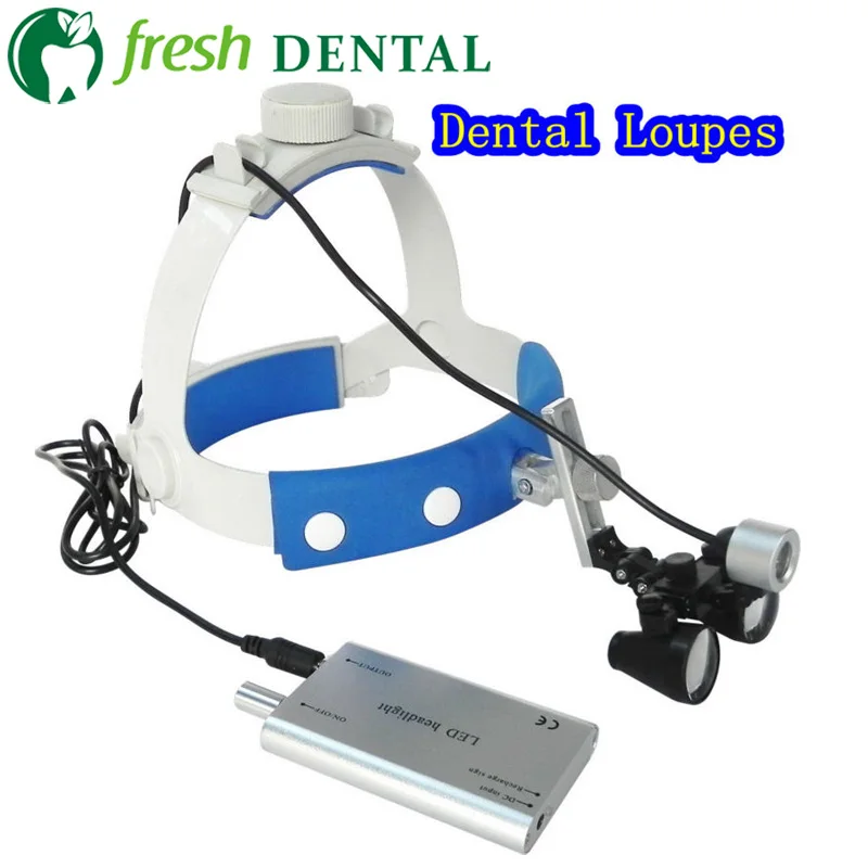 Wearable Dental Loupes 2.5X 3.5X optical glass magnifying glass with LED Head Light dentistry surgical ENT Medical Branch SL704
Wearable Dental Loupes 2.5X 3.5X optical glass magnifying glass with LED Head Light dentistry surgical ENT Medical Branch SL704