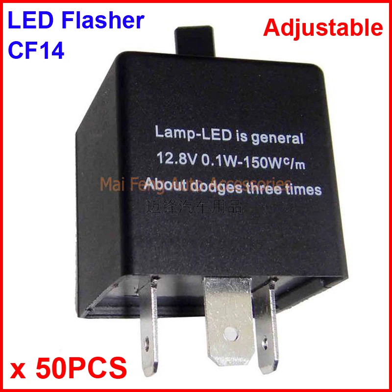 50PCS CF14-KT LED Flasher Adjustable 3 Pin Electronic Relay Module Fix LED Turn Signal Error Flashing Blinker 12V 0.02A TO 20A
50PCS CF14-KT LED Flasher Adjustable 3 Pin Electronic Relay Module Fix LED Turn Signal Error Flashing Blinker 12V 0.02A TO 20A