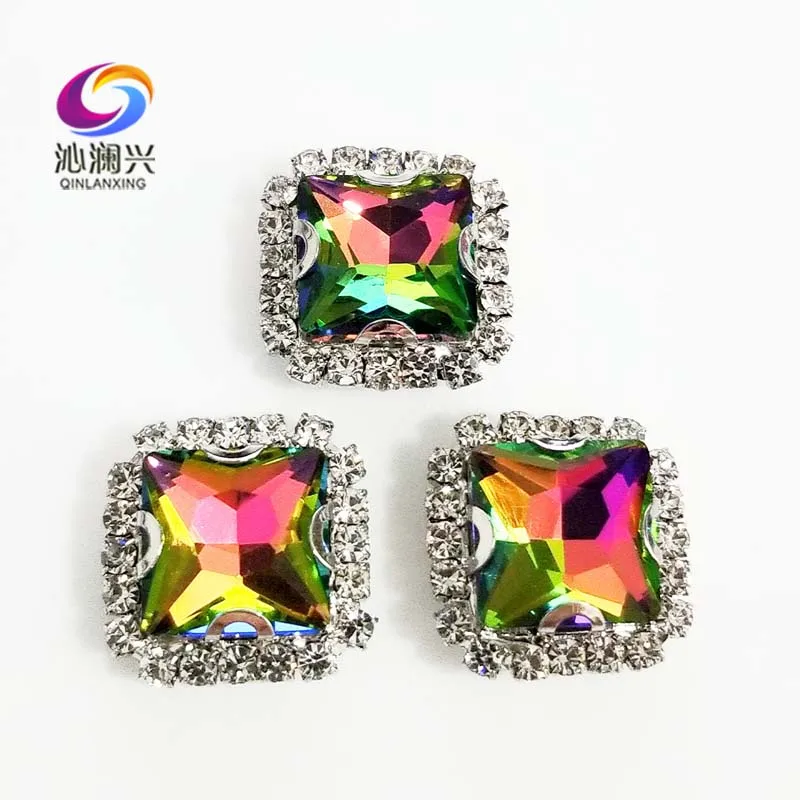 Seven color square shape high quality Crystal glass buckle,silver base sew on rhinestones for Diy/jewelry accessories SQK23
Seven color square shape high quality Crystal glass buckle,silver base sew on rhinestones for Diy/jewelry accessories SQK23