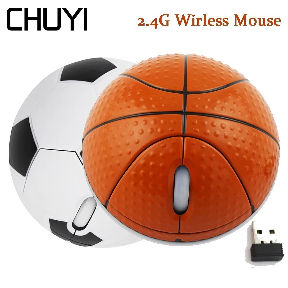CHUYI 2.4G Wireless Basketball Football Mini Mouse 3D Ergonomic Optical Soccer Mice Computer Mause For Kids PC Laptop Desktop
CHUYI 2.4G Wireless Basketball Football Mini Mouse 3D Ergonomic Optical Soccer Mice Computer Mause For Kids PC Laptop Desktop