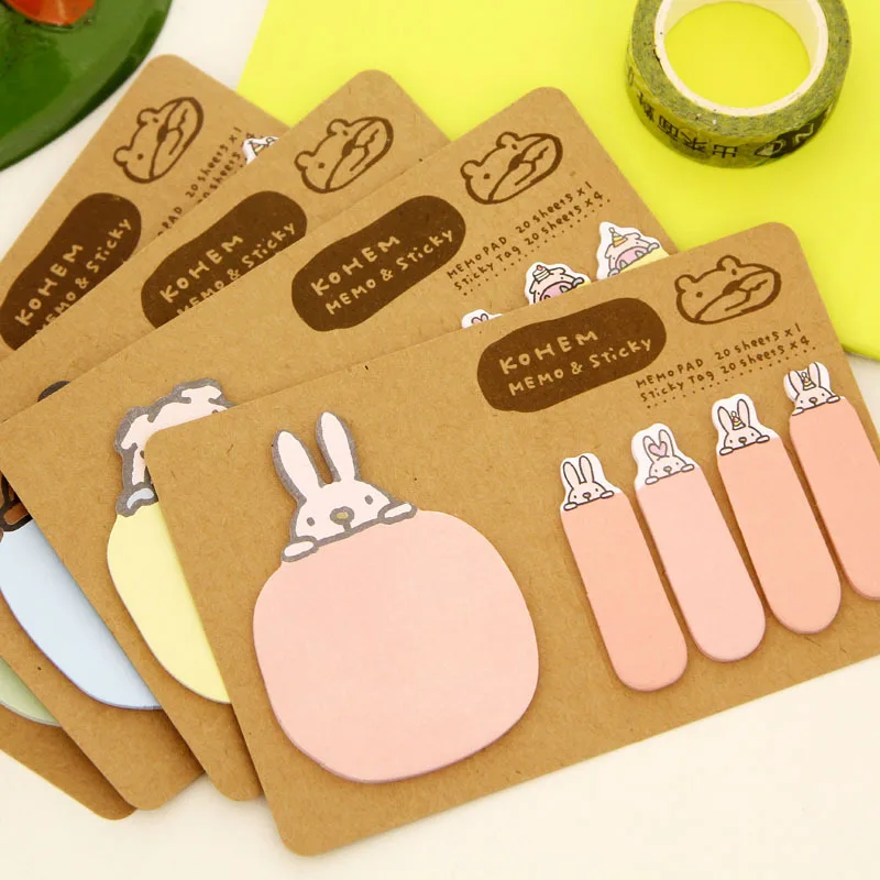 Creative lovely Sticky Notes Cartoon rabbit Memo Pad Paper Sticker Kraft paper indicates Wall stickers Fridge N times
Creative lovely Sticky Notes Cartoon rabbit Memo Pad Paper Sticker Kraft paper indicates Wall stickers Fridge N times