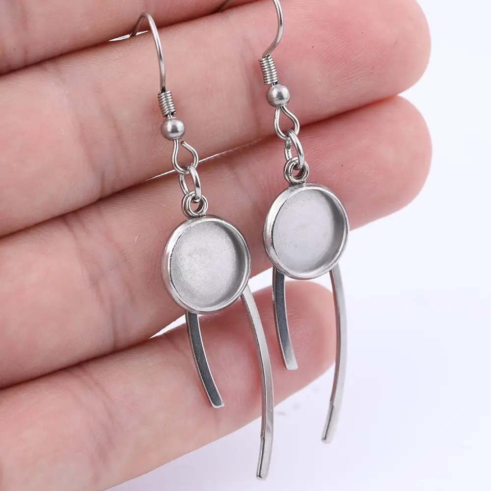 10pcs Stainless Steel Charm Earring Base 10mm dia Blank Cabochon Settings diy bezel earrings accessories for making
10pcs Stainless Steel Charm Earring Base 10mm dia Blank Cabochon Settings diy bezel earrings accessories for making